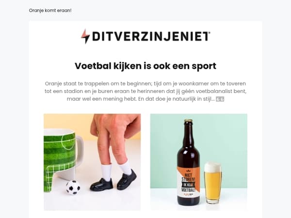 Voor supporters met nul voetbaltalent ⚽🧡