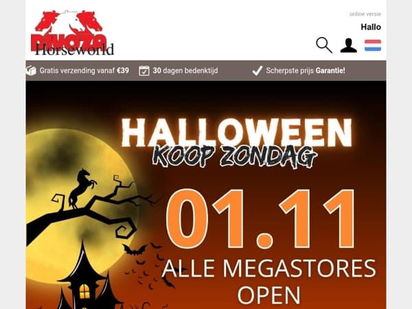 👻 HALLOWEEN KOOPZONDAG a.s. 1 november! | open 12-17!