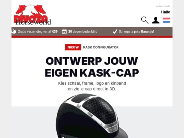 Nieuw: de Kask Cap Configurator 🐎