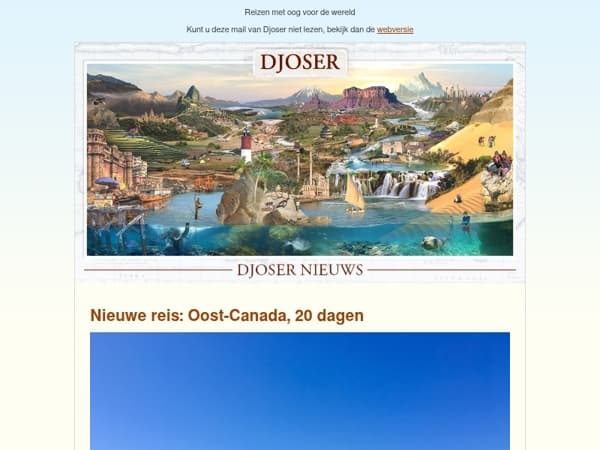 Nieuwe reis: Oost-Canada | Chinese steden | Griekenland