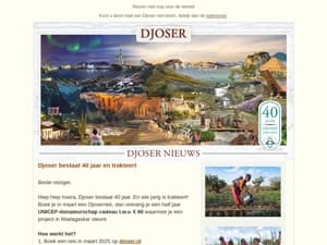  Djoser bestaat 40 jaar en trakteert