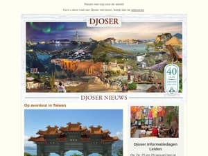 Avontuur in Taiwan | Djoser Infodagen | Zeilen op de Nijl