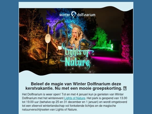 ❄️🐬 Lights of Nature is begonnen!