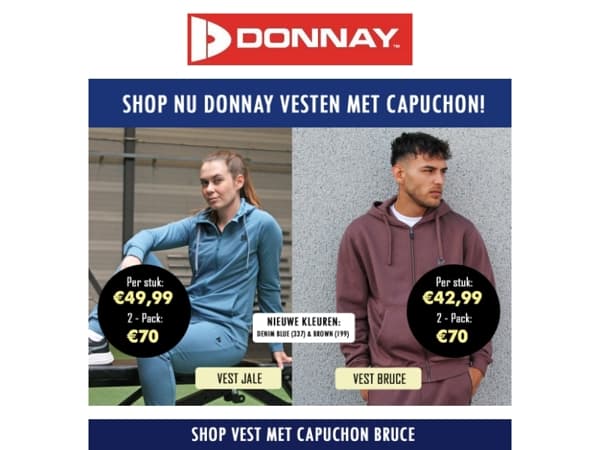 Ze zijn er weer! Donnay vesten Bruce & Jale in nieuwe kleuren🔥🛒