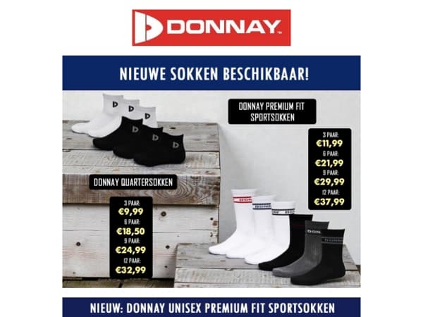 NIEUW: Donnay sportsokken & quartersokken! 🧦🔥