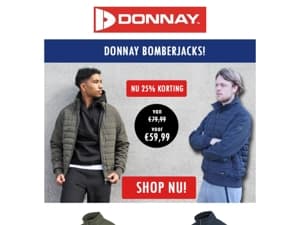 Nu 25% korting op Donnay bomberjacks! 🧥🔥