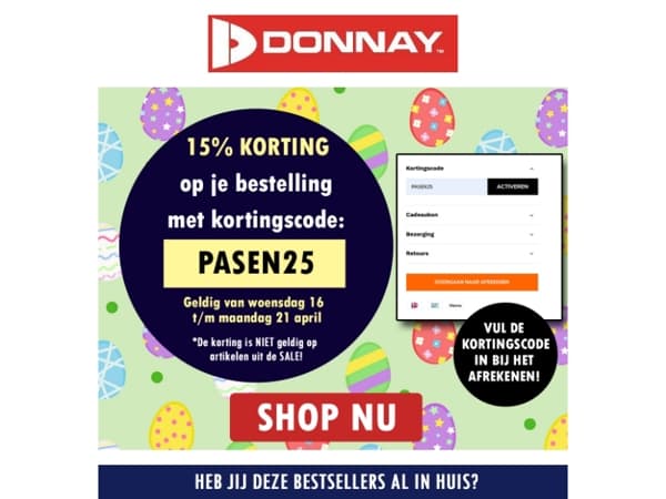 Ontvang 15% korting met kortingscode: PASEN25🐣