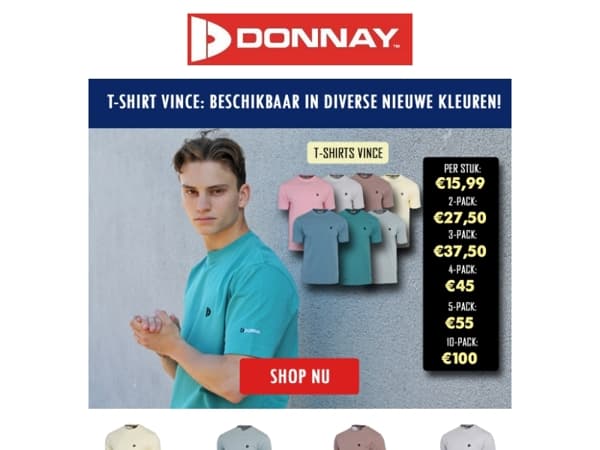 👕 Nieuwe kleuren Vince T-shirt + multipack voordeel 💥