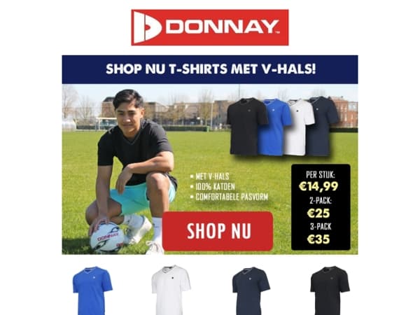 Shop nu V-hals T-shirts! 👕☀️