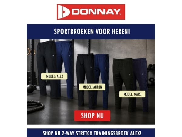 Scoor jouw ideale Donnay sportbroek 💪