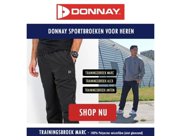 Beweeg in stijl: Ontdek de Donnay sportbroeken voor heren! 🔥