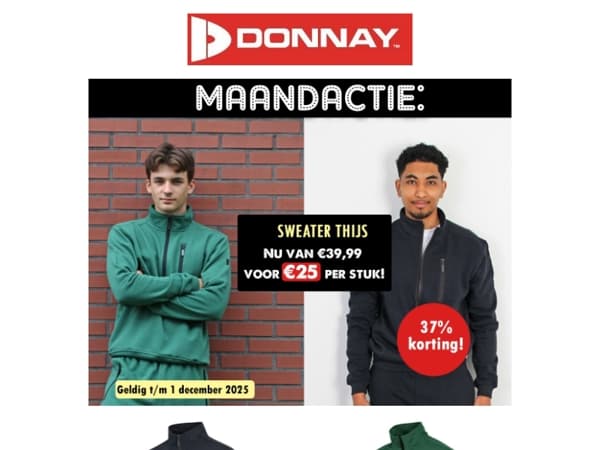MAANDACTIE: Nu 37% korting op Donnay sweater Thijs!🔥🛒