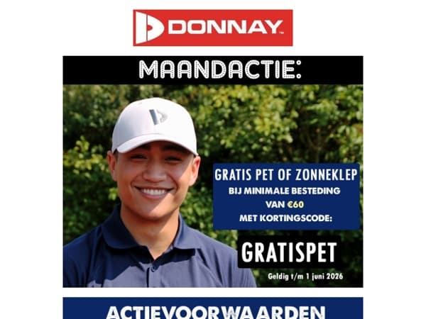 MAANDACTIE: Ontvang een gratis pet of zonneklep met kortingscode: GRATISPET🧢