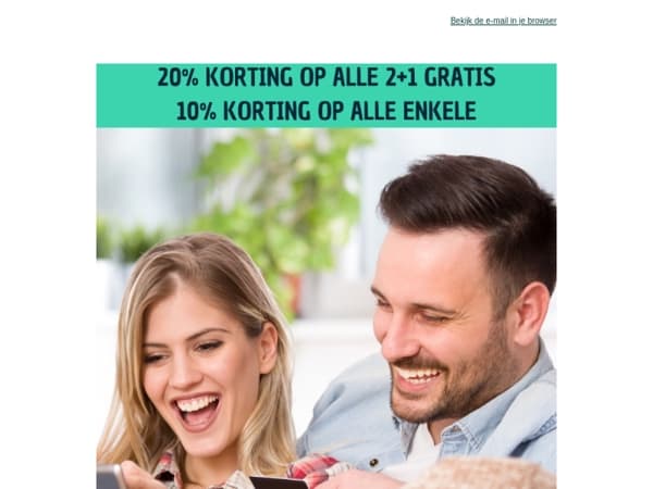 Tot 20% korting! Alleen vandaag. 🌞