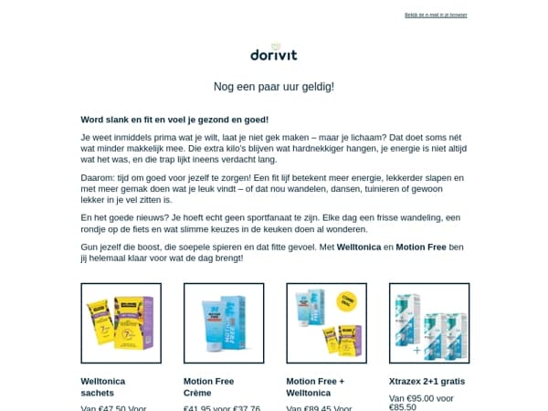 Voordeel nog even geldig! ⏰