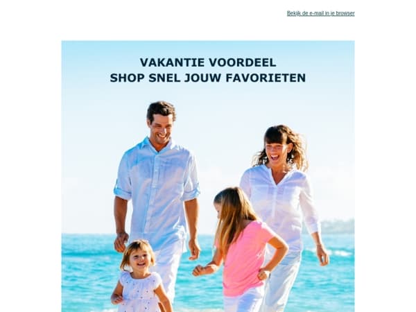 Vakantie voordeel, hoge korting! 🌞