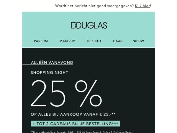 🌞 Shopping Night | -25% OP ALLES bij aankoop vanaf € 25,-**