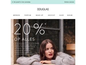 Alléén dit weekend nog: -20%* op alles