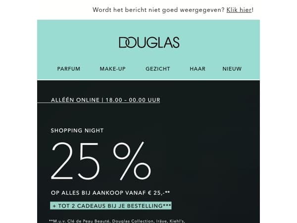 🌙 Shopping Night | -25% OP ALLES bij aankoop vanaf € 25,-!**