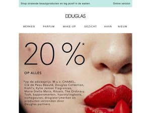 🛍️ 20% korting* op alles
