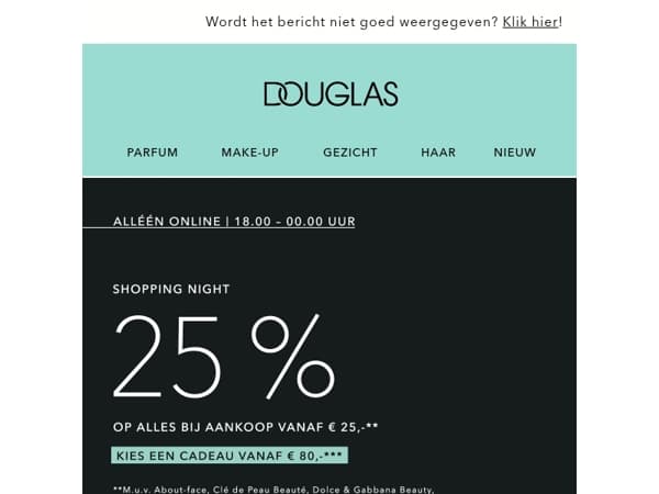 🌙 Shopping Night | -25% OP ALLES bij aankoop vanaf € 25,-**