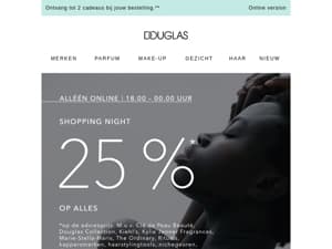 🌙 Shopping Night | 25% korting* op alles