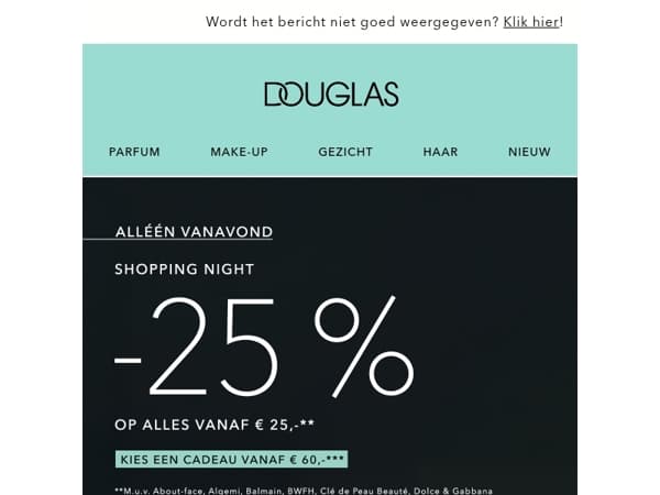 🍂 Shopping Night | -25% op ALLES bij aankoop vanaf € 25,-**