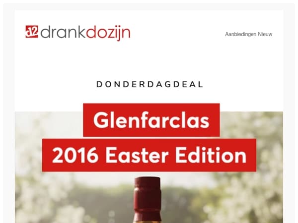 DonderdagDeal | Glenfarclas Vintage 2016 Easter Edition 70CL