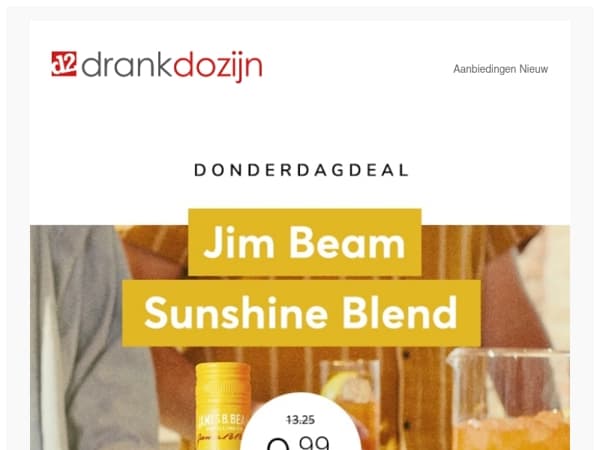 DonderdagDeal | Jim Beam Sunshine 70CL