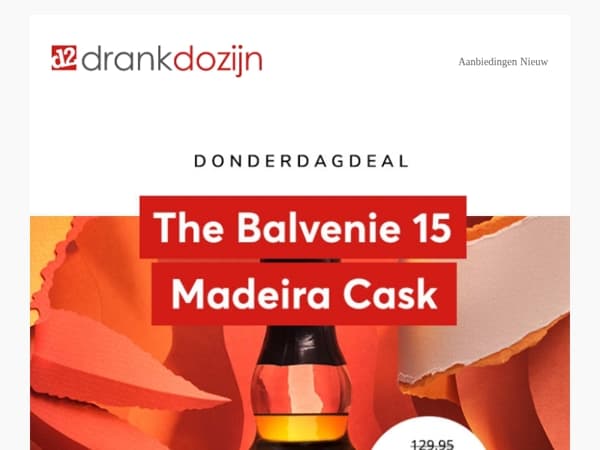 DonderdagDeal | Balvenie 15 years Madeira Cask 70CL