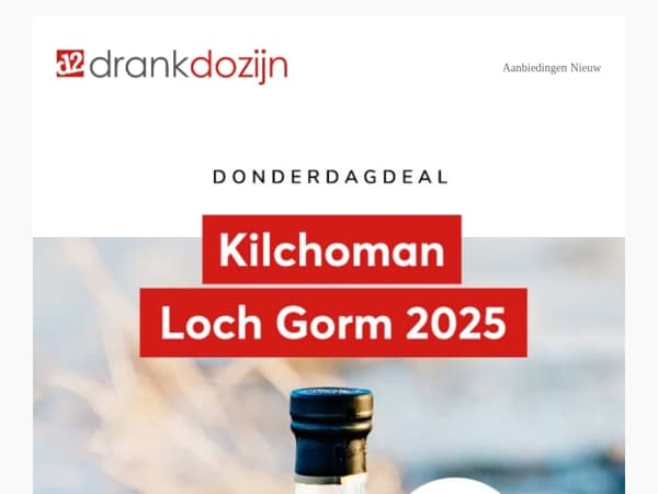 DonderdagDeal | Kilchoman Loch Gorm 2025 70CL