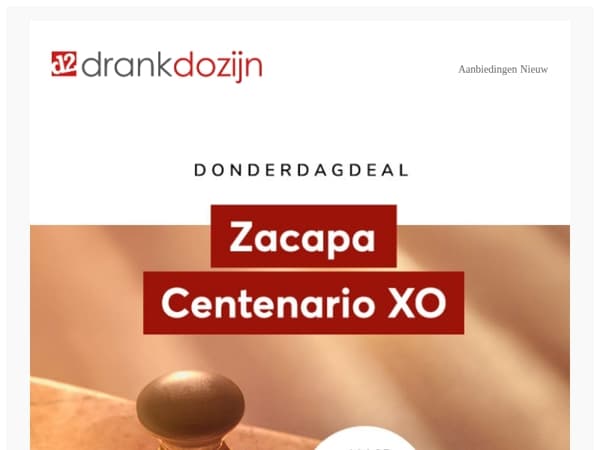 DonderdagDeal | Zacapa Centenario XO 70CL