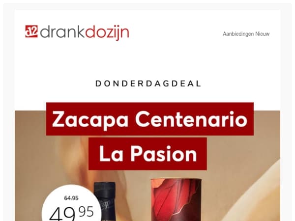 DonderdagDeal | Zacapa Centenario La Pasion 70CL