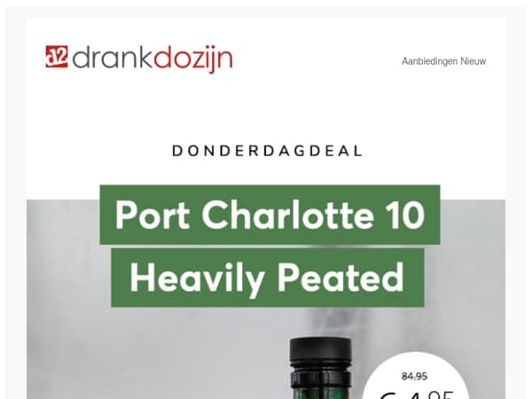 DonderdagDeal | Port Charlotte 10 years 1 liter