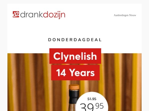DonderdagDeal | Clynelish 14 years Single Malt 70CL
