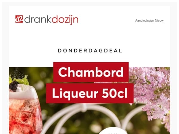 DonderdagDeal | Chambord Liqueure Royale de France 50CL
