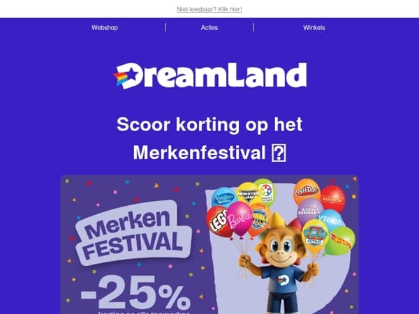 Merkenfestival: korting op topmerken!