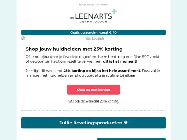 25% korting op jouw lievelingsproducten✨