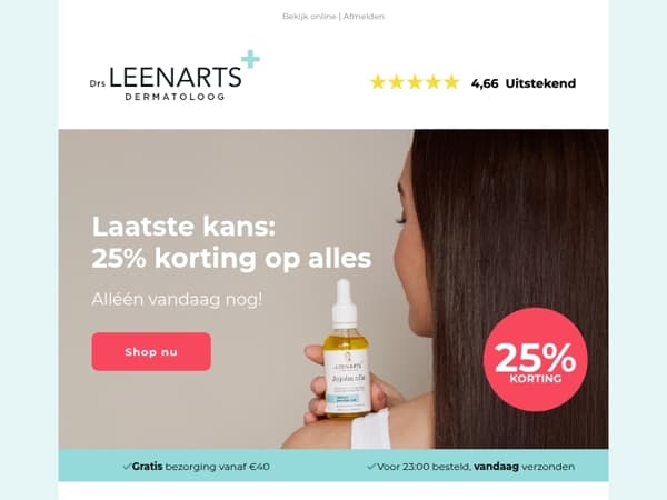 Je laatste kans op 25% voordeel 🛍️
