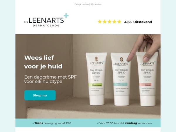 Een dagcrème met SPF voor elk huidtype 🧴