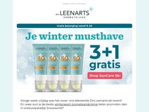 3+1 gratis op het Suncare Ski-pakket ❄️