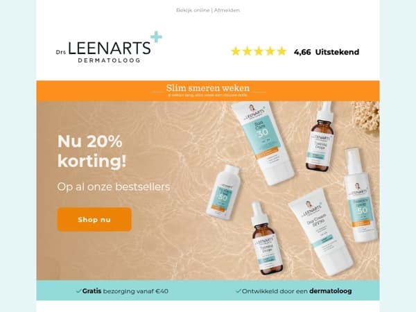 20% korting op onze bestsellers ☀️