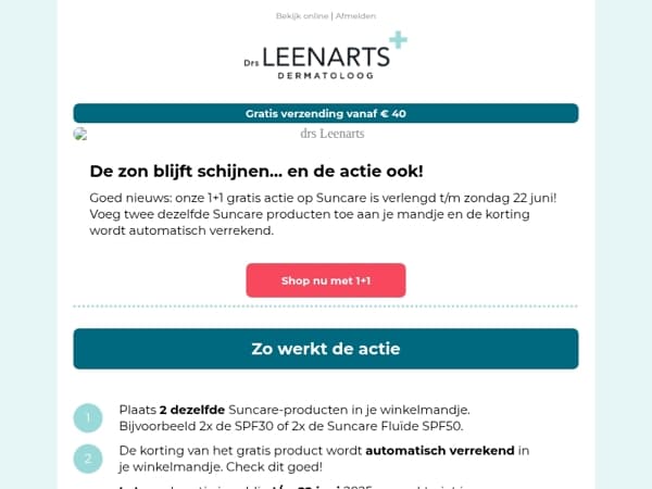 De zon blijft schijnen - 1+1 gratis verlengd! 🌞