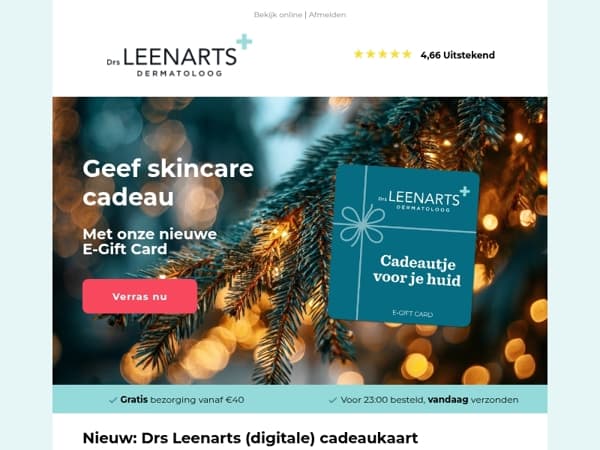 🎁 Nieuw: de Drs Leenarts E-Gift Card