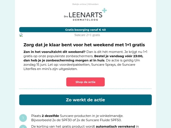 Je SPF morgen in huis? 1+1 gratis!🌞