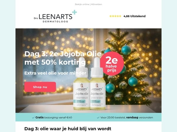 Dag 3: 2e Jojoba Olie halve prijs💛