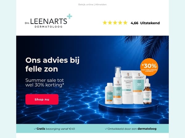 Summer Sale tot 30% korting! ☀️