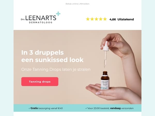 In 3 druppels een sunkissed glow ✨