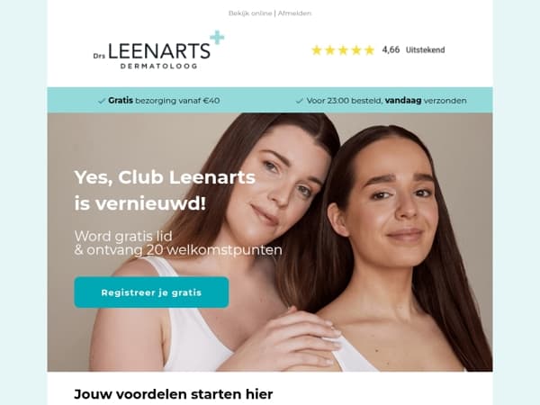 Ontdek het vernieuwde Club Leenarts! 💙