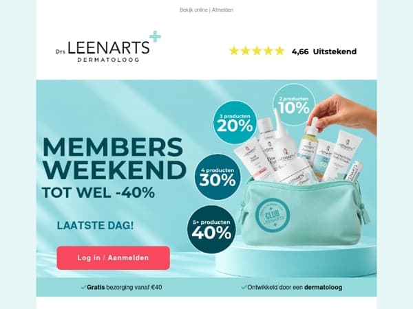 LAATSTE DAG: tot 40% korting💙